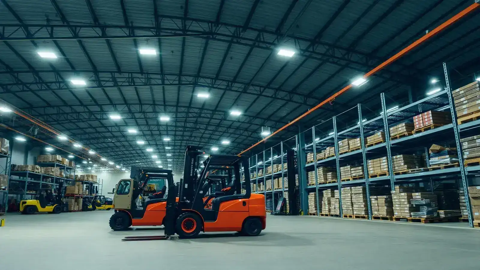 Forklift training warehouse environment