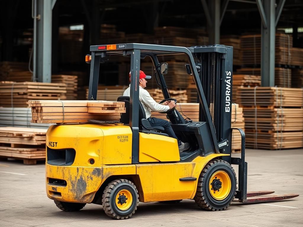 Sideloader forklift training at Direct Training
